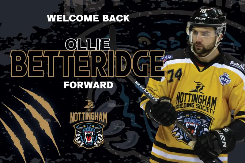 Proudly sponsoring Ollie Betteridge for the Nottingham Panthers