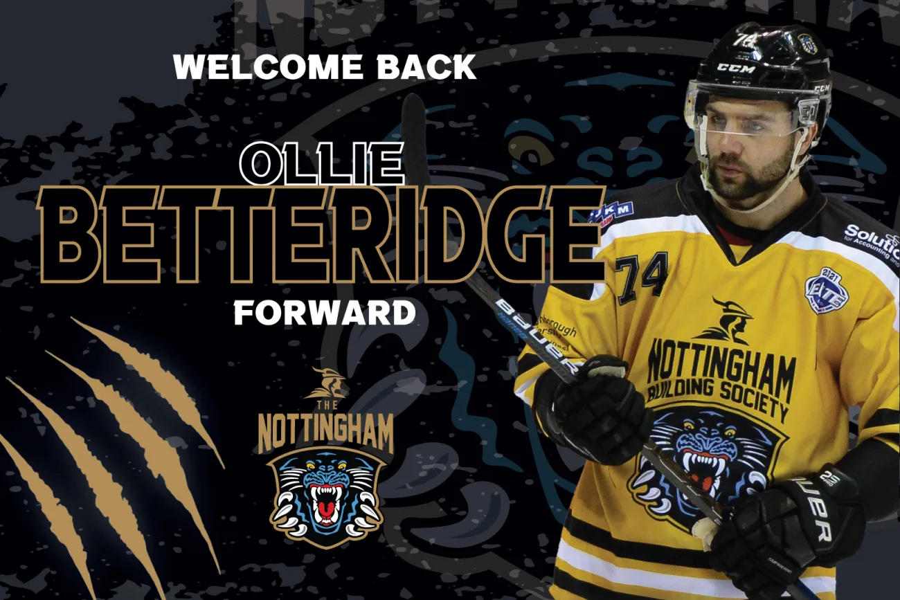 Proudly sponsoring Ollie Betteridge for the Nottingham Panthers