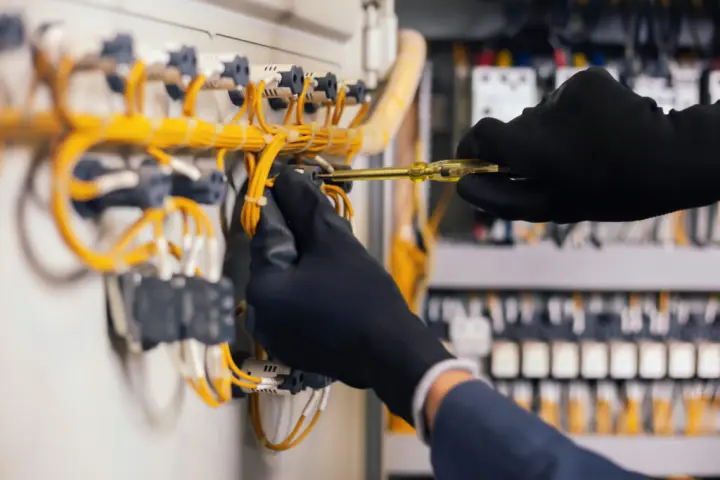 Electrician carrying out emergency electrical work in Nottingham