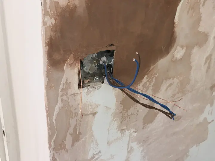 Full rewire in progress in a Nottingham property