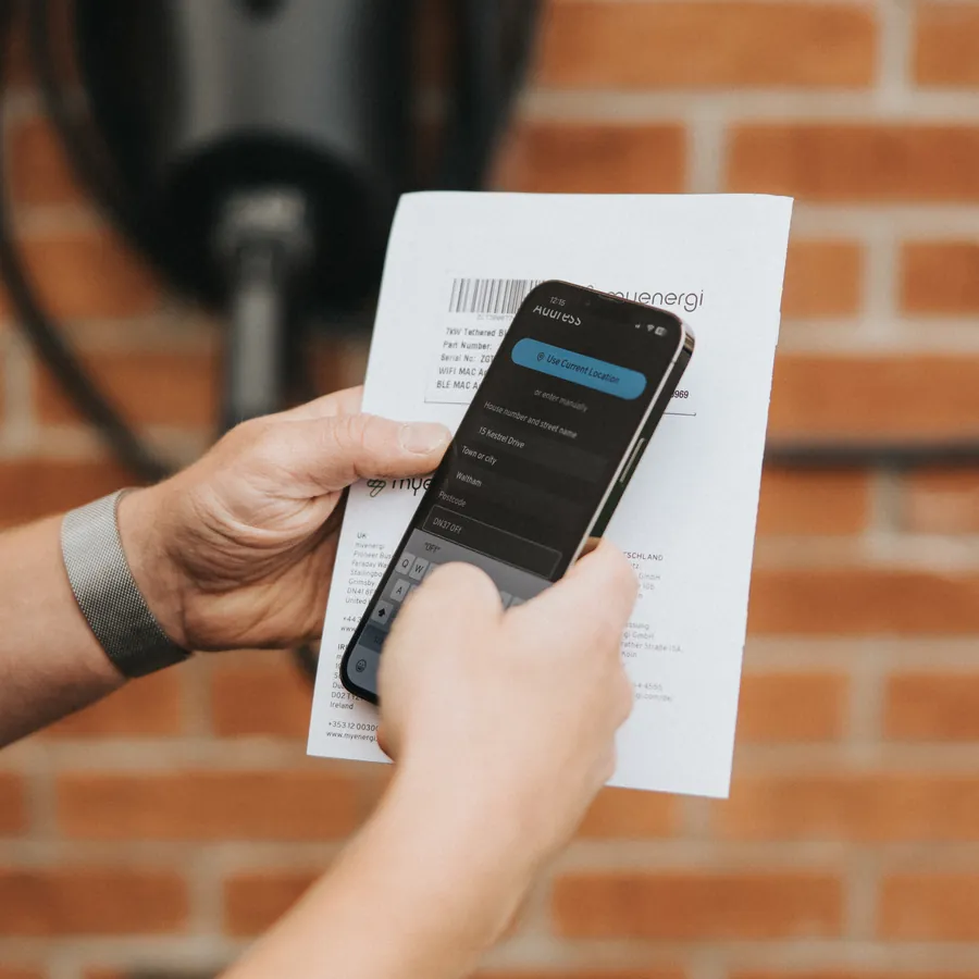 Controlling a zappi GLO EV charger with the myenergi app in Nottingham