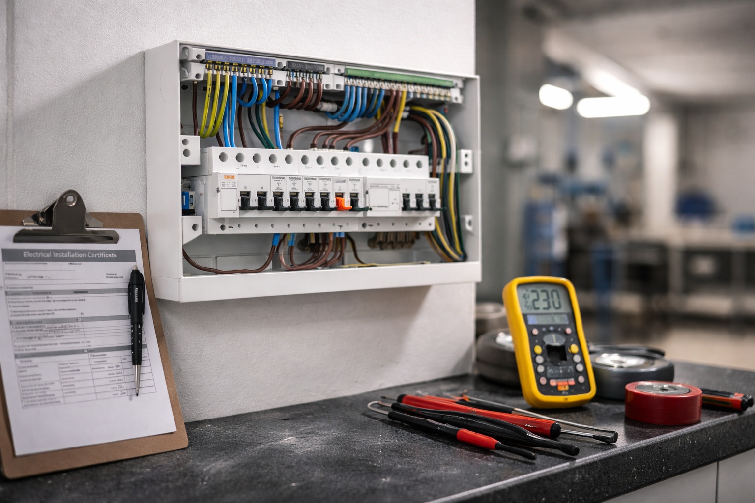 Electrician upgrading an old fuse box in a Nottingham home